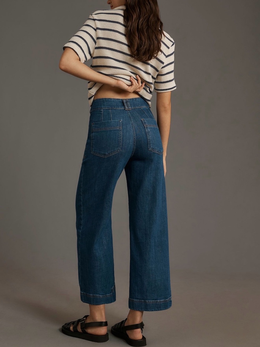The Skipper High-Rise Wide-Leg Pants by Pilcro: Denim Edition size 28 like new - Picture 4 of 8